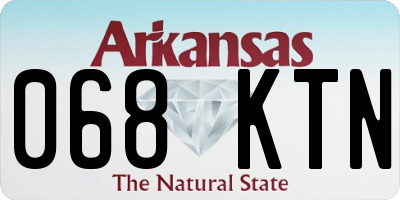 AR license plate 068KTN