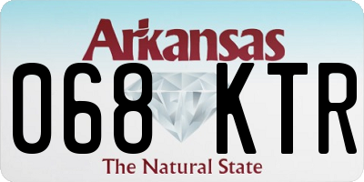 AR license plate 068KTR