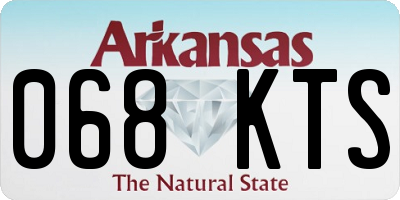 AR license plate 068KTS