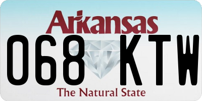 AR license plate 068KTW