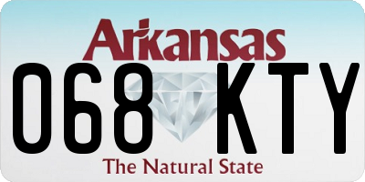 AR license plate 068KTY
