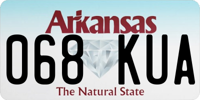 AR license plate 068KUA