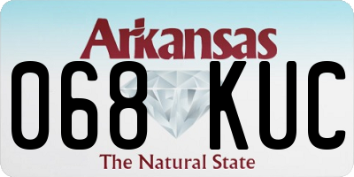 AR license plate 068KUC