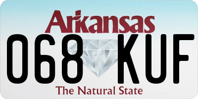 AR license plate 068KUF