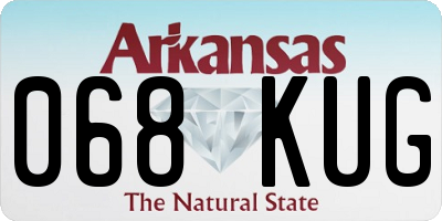 AR license plate 068KUG