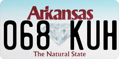 AR license plate 068KUH
