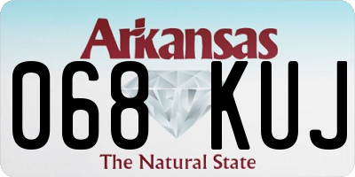 AR license plate 068KUJ