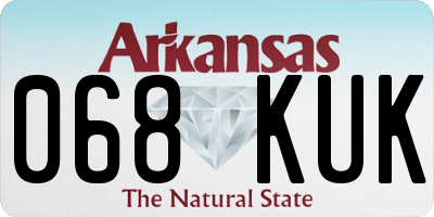 AR license plate 068KUK