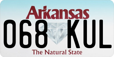 AR license plate 068KUL