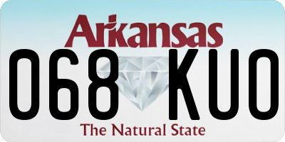 AR license plate 068KUO