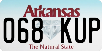 AR license plate 068KUP