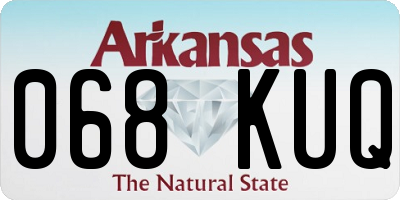 AR license plate 068KUQ