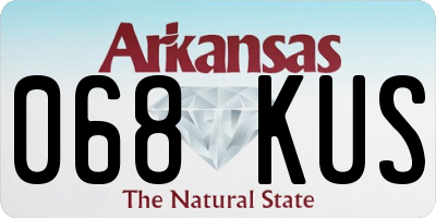 AR license plate 068KUS