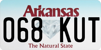 AR license plate 068KUT