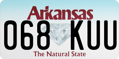 AR license plate 068KUU
