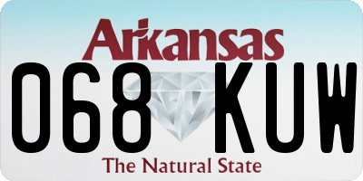 AR license plate 068KUW