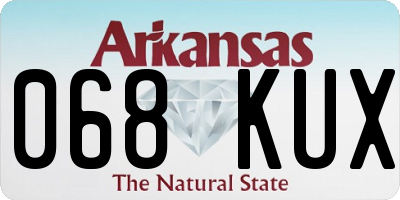 AR license plate 068KUX