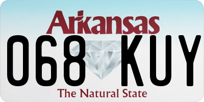 AR license plate 068KUY