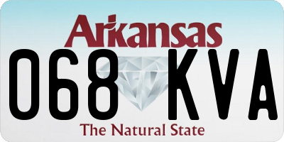 AR license plate 068KVA