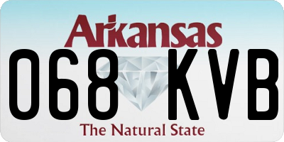AR license plate 068KVB