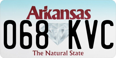 AR license plate 068KVC