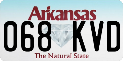 AR license plate 068KVD
