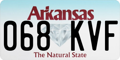 AR license plate 068KVF