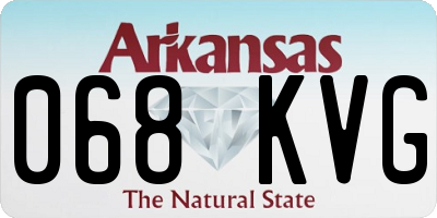 AR license plate 068KVG