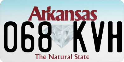 AR license plate 068KVH