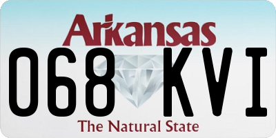 AR license plate 068KVI
