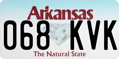 AR license plate 068KVK