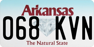 AR license plate 068KVN