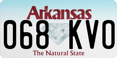 AR license plate 068KVO