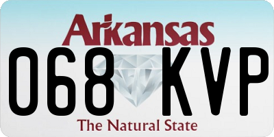 AR license plate 068KVP