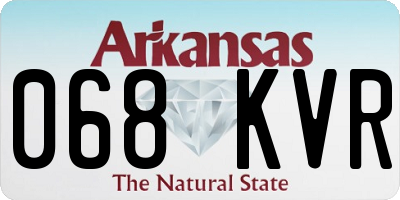 AR license plate 068KVR