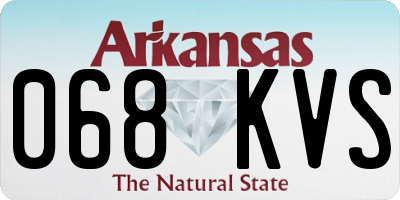 AR license plate 068KVS