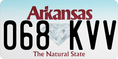 AR license plate 068KVV