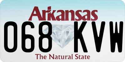 AR license plate 068KVW
