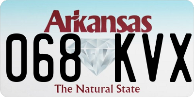 AR license plate 068KVX