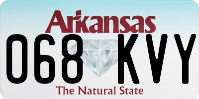 AR license plate 068KVY