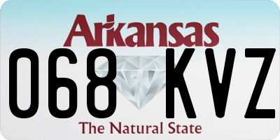 AR license plate 068KVZ