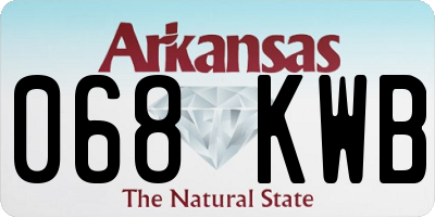AR license plate 068KWB