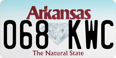 AR license plate 068KWC