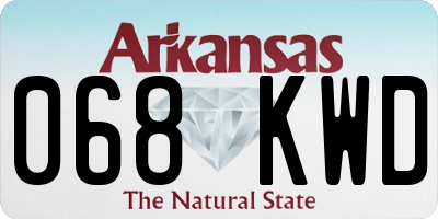 AR license plate 068KWD