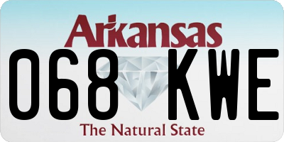 AR license plate 068KWE