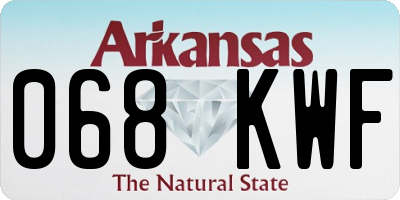 AR license plate 068KWF