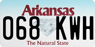 AR license plate 068KWH