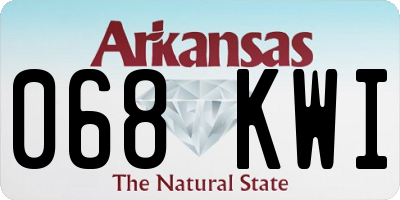 AR license plate 068KWI