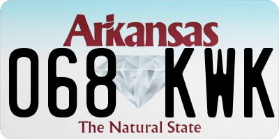 AR license plate 068KWK