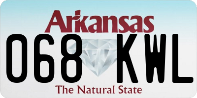 AR license plate 068KWL